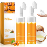 Thumbnail for Facial cleanser bottles with packaging and ingredients displayed on a white background