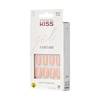 Thumbnail for KISS Gel Fantasy, Press On Nails, Nail glue included, 'Midnight Snacks', Dark Black, Short Size, Squoval Shape, Includes 28 Nails, 2g glue, 1 Manicure Stick, 1 Mini File