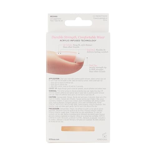 Kiss Salon Acrylic Press On Nails, gel nail wraps – long – CrazyGels