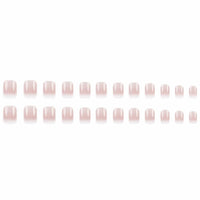 Thumbnail for Short Square Press On Nails French gel nail wraps – french short – CrazyGels