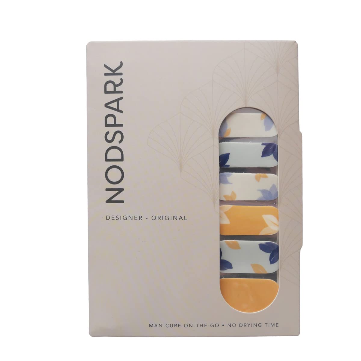 Nodspark Periwinkle Petals Nail Polish Nail Wraps Manicure | Contains 16 Floral Nail Art Nail Nail Wraps (8 Different Sizes) | Affordable | Quick and Easy to use | 15 Minute Application | Lasts up to 2 Weeks |