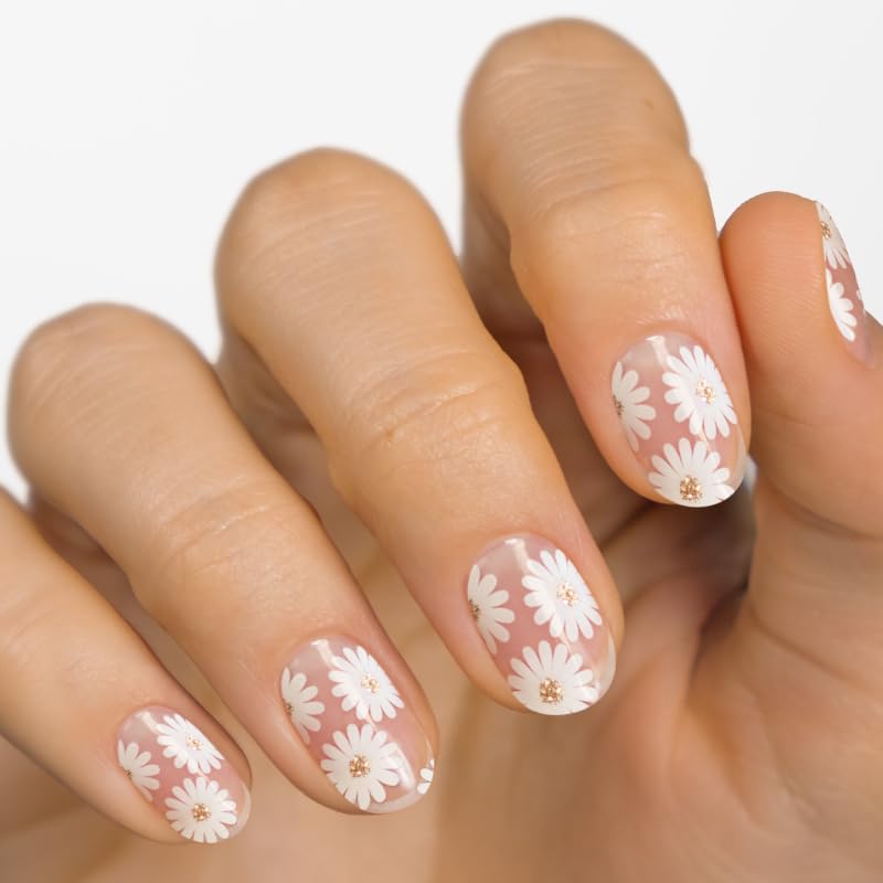 MOYOU LONDON Semi Cured Gel Nail Strips - 20 Pcs. Gel Nail Wraps for Salon-Quality Manicure - Works with Any UV Lamp - Easy to Apply, Trim, & Remove Nails Stickers