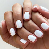 Thumbnail for GLAMERMAID Extra Short Press on Nails, Pure White Fake Nails Short Squoval, Natural Round Square Glue on Nails Glossy Gel, Acrylic Metal False Nail Kits for Women, Reusable Stick on Full Cover Nails