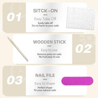 Thumbnail for KQueenest Ombre Pink Press on Nails Long Square Shaped Gradient French Fake Nails Press Ons, Natural Gel Square Tips - 24 Pcs Coffin Acrylic False Nails Set for Women Daily Wear