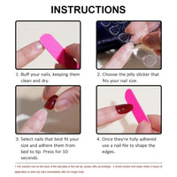 Thumbnail for 6 Packs (144 Pcs) Press On gel nail wraps – long – CrazyGels