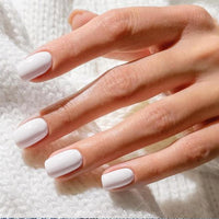 Thumbnail for GLAMERMAID Extra Short Press on Nails, Pure White Fake Nails Short Squoval, Natural Round Square Glue on Nails Glossy Gel, Acrylic Metal False Nail Kits for Women, Reusable Stick on Full Cover Nails