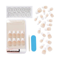 Thumbnail for Kiss Salon Acrylic French Nail Manicure gel nail wraps – french long – CrazyGels