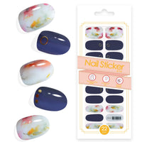 Thumbnail for 22pcs Nail Strips UV Free Nail Nail Nail Wraps Long Lasting Gel Nail Polish Strips Gloss Nail Nail Wraps with 2 Prep Pad, 1 Nail File (Floral Fragrance T047)