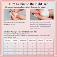 Thumbnail for MAGLFELL 10PCS Handmade Nails Press On Nails Almond Art False Nails Women's Nails Kit 3d Press on nails,Small Size | Premium Nail Wraps