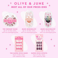 Thumbnail for Olive & June Classic Super Stick Mani Press On Nails | Short, Round | No Glue Needed | 32 Tab Nails in 16 Sizes | Non-Toxic Tabs Easy On-Off Non-Damaging Realest Look | 7-Day Wear | Rink Pastel Blue