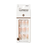 Thumbnail for KISS imPRESS No Glue Mani Press On Nails, Design, 'My Worth', White, Short Size, Squoval Shape, Includes 30 Nails, Prep Pad, Instructions Sheet, 1 Manicure Stick, 1 Mini File | Premium Nail Wraps - Premium Nail Wraps, Salon-Quality, Easy Application