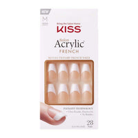 Thumbnail for Kiss Salon Acrylic French Nail Manicure gel nail wraps – french long – CrazyGels