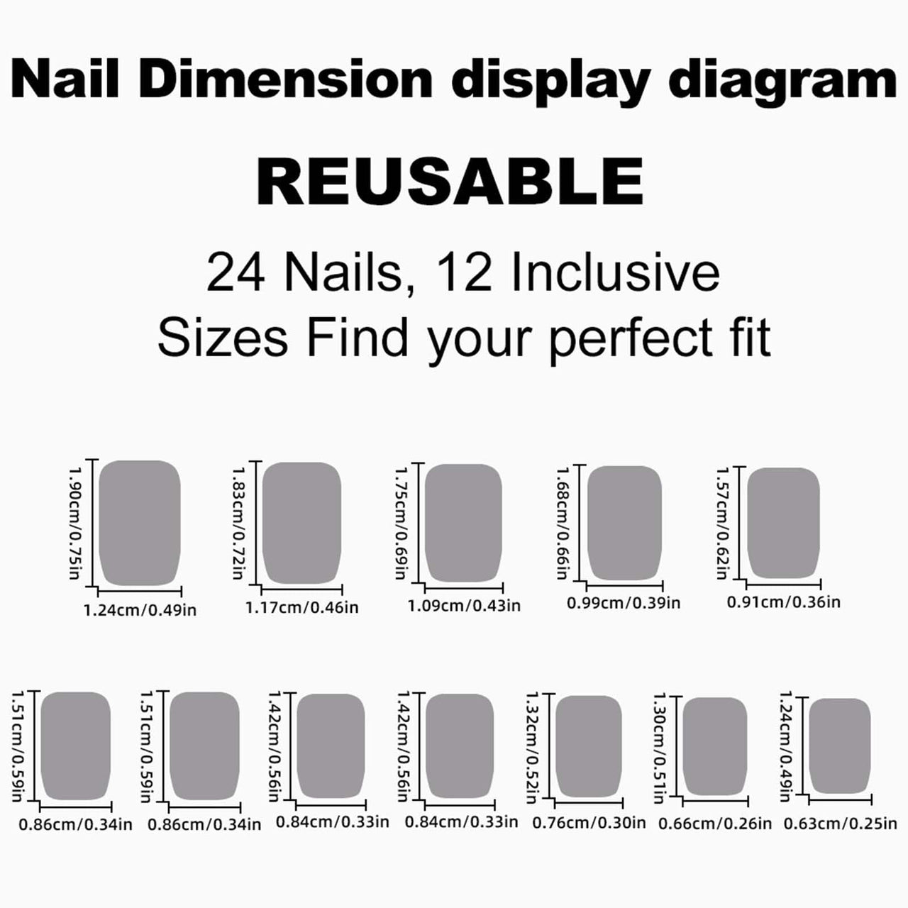 Short Press On Nails Square Fake Nails Full Cover Purple Solid Color False Nails With Nail Glue Glossy Glue On Nail Acrylic Manicure Artificial Nails For Women Girls 24pcs | Premium Nail Wraps