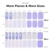 Thumbnail for NAILOG Semi Cured Gel Nail Strips 34 pcs, Buy 2 Get 1 UV Lamp, Salon-Quality Gel Nail Nail Nail Wraps, Semicured Nail Nail Wraps with Soft Gel Finish | Lavender Mist