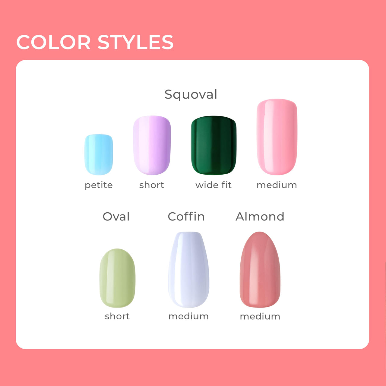 Kiss Impress Color Polish Free Solid gel nail wraps – long – CrazyGels