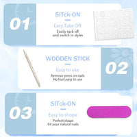 Thumbnail for Blue Press on Nails Short Square Fake Nails Glue on Short Square Nails Press ons, Soft Gel Acrylic Glue on Stick on Nail for Women Thick Reusable Solid Color 24pcs, Royal Blue