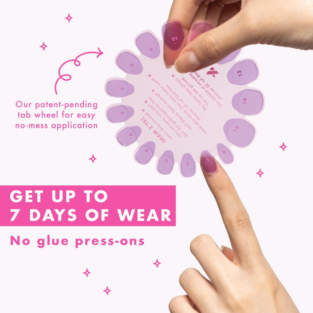 Olive & June Classic Super Stick Mani Press On Nails | Short, Round | No Glue Needed | 32 Tab Nails in 16 Sizes | Non-Toxic Tabs Easy On-Off Non-Damaging Realest Look | 7-Day Wear | Rink Pastel Blue