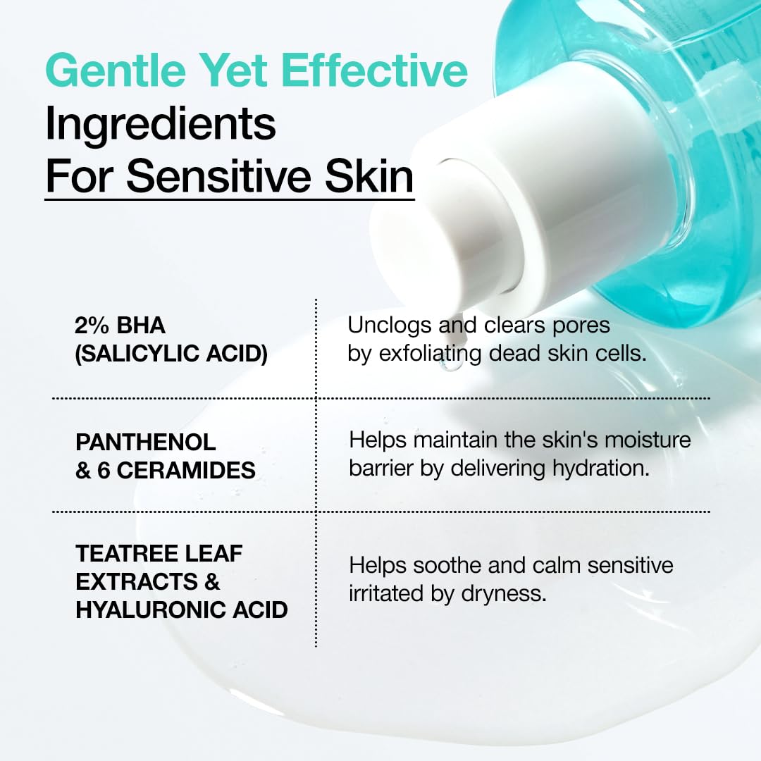 ANUA BHA 2% Gentle Exfoliating Toner, Mild Facial Exfoliant, Salicylic Acid for Pores and Sebum, Teatree Extract, Hyaluronic Acid, Ceramides (150ml / 5.07 fl.oz.)