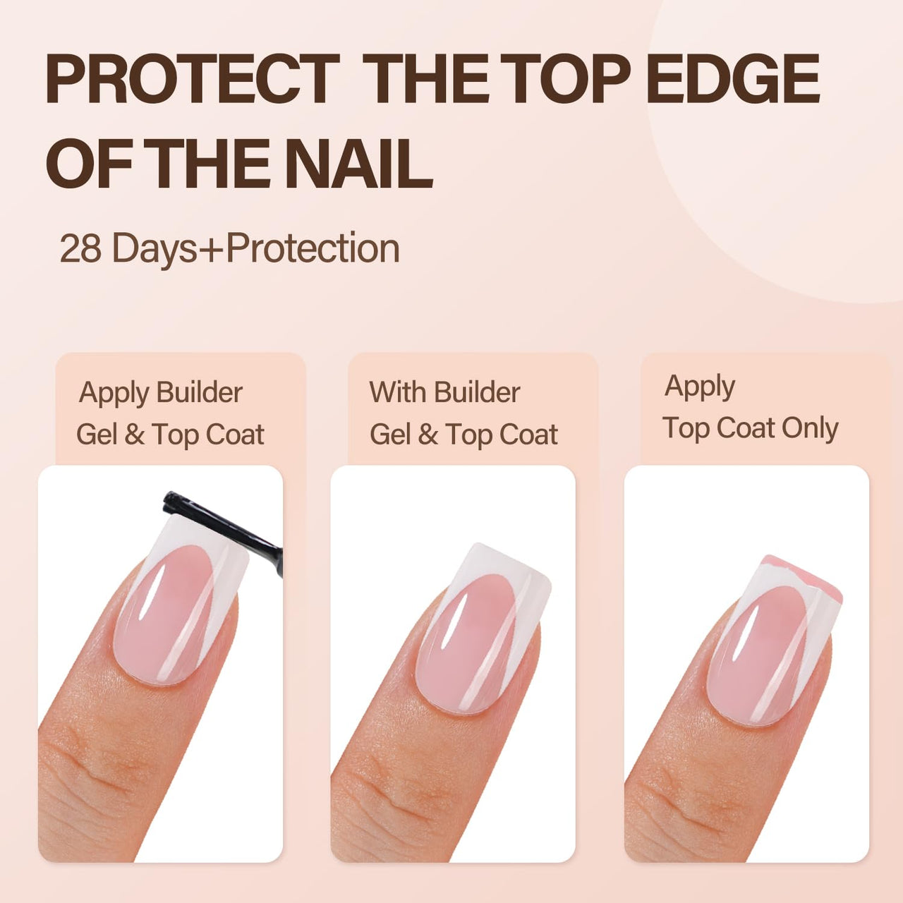 Vansiho Deep French Gel Nail Tips, gel nail wraps – french long – CrazyGels