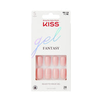 Thumbnail for KISS Gel Fantasy, Press On Nails, Nail glue included, 'Midnight Snacks', Dark Black, Short Size, Squoval Shape, Includes 28 Nails, 2g glue, 1 Manicure Stick, 1 Mini File