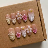Thumbnail for Medium Luxury Almond 3d False Nails gel nail wraps – almond medium – CrazyGels