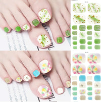 Thumbnail for 8 Sheets Color Flower Toe Nail Nail Wraps for Short Nails Rainbow Gel Nail Strips Self-Adhesive Star Toenail Decals Marble Designs Nail Polish Nail Nail Wraps Black Green Pink Brown Toe Nails Strips Manicure