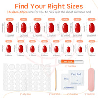 Thumbnail for Modelones Short Press On Nails, 32pcs gel nail wraps – short long – CrazyGels