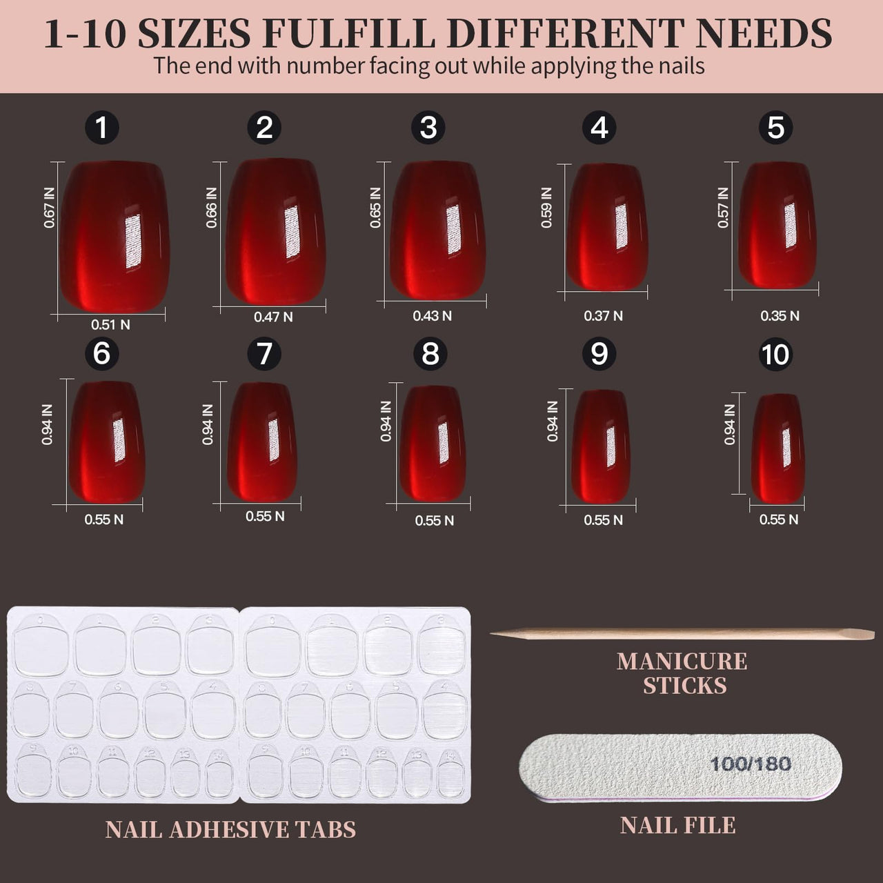 FANDAMEI Cat Eye Press On Nails, 6 Colors Press On Nails Short Square, Natural Fake Nails Fine Diamond Shine, Glossy Ombre, Cat Eye Press on Nails for Women with Salon Quality, Press on Nails Kit
