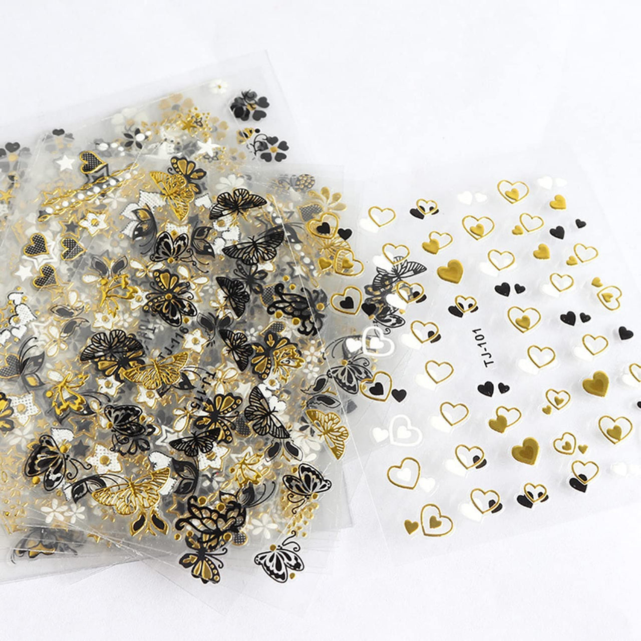30 Sheets Gold Nail Nail Nail Wraps and 18 Sheets Colorful Nail Nail Nail Wraps