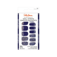 Thumbnail for Sally Hansen Salon Effects Gel Nail Strips, Midnight Marine - Blue, Printed, No UV/LED Nail Lamps, Salon-Quality, Long Lasting, Easy to Apply & Remove - Includes 1 Prep Pad, Nail File & Wooden Stick – Premium Nail Wrap Set