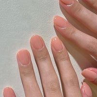 Thumbnail for GLAMERMAID Extra Short Press on Nails, Nude Pink Fake Nails Short Squoval, Natural Round Square Glue on Nails Glossy Gel, Acrylic Metal False Nail Kits for Women, Reusable Stick on Full Cover Nails