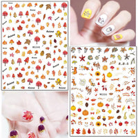 Thumbnail for 12 Sheets Flowers Nail Art Nail Nail Wraps with 8 Sheets Thanksgiving Nail Art Nail Nail Wraps