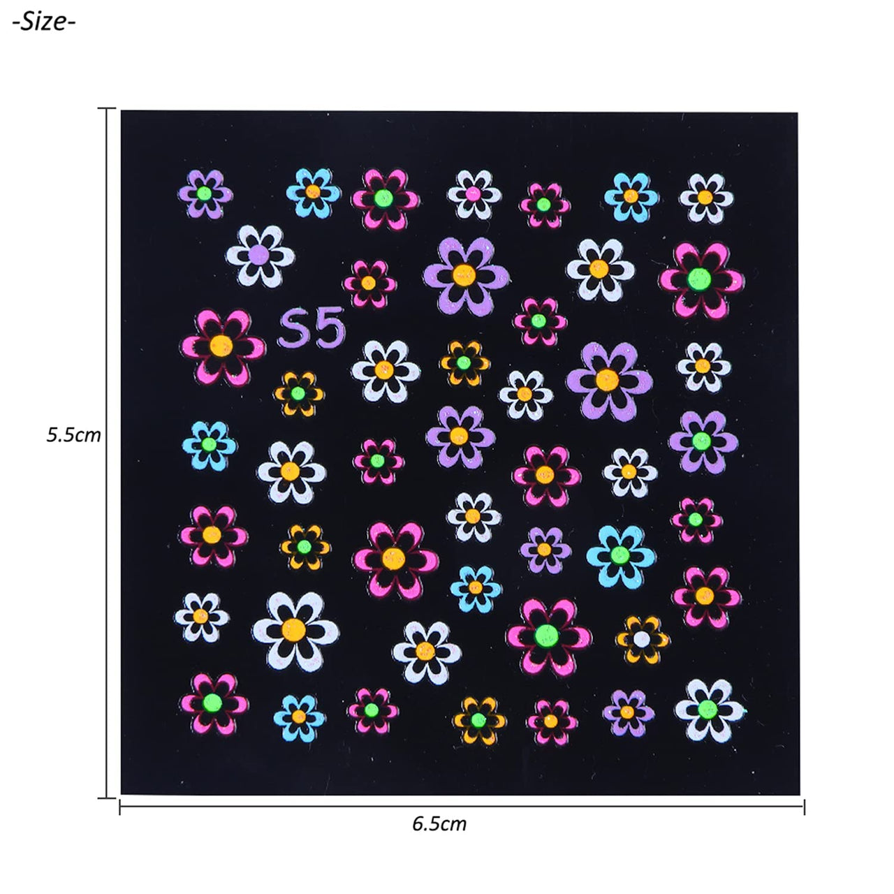 30 Sheets Black Nail Nail Nail Wraps and 24 Sheets Fluorescent Nail Nail Nail Wraps