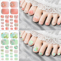 Thumbnail for KTAABTR 8 Sheets Toenail Nail Nail Wraps Self-Adhesive Nail Nail Wraps With Daisy Flowers Design - DIY Gel Polish Strips for Women Girls Toe Nail Decorations