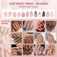 Thumbnail for French Nude Press On Nails Short Square, Summer Fake Nails with White French Tip and 3D Daisy Flower Design, Glossy Gel Finish Acrylic Nails, Natural Reusable Glue On Nails Kit for Women, 24 Pcs