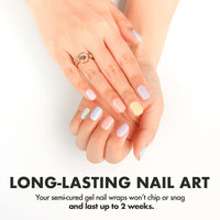 Thumbnail for MOYOU LONDON Semi Cured Gel Nail Strips - 20 Pcs. Nail Nail Wraps for Salon-Quality Manicure - Works with Any UV Lamp - Easy to Apply, Trim, & Remove Gel Nail Nail Wraps