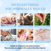 Thumbnail for Blue Press on Nails Short Square Fake Nails Glue on Short Square Nails Press ons, Soft Gel Acrylic Glue on Stick on Nail for Women Thick Reusable Solid Color 24pcs, Royal Blue