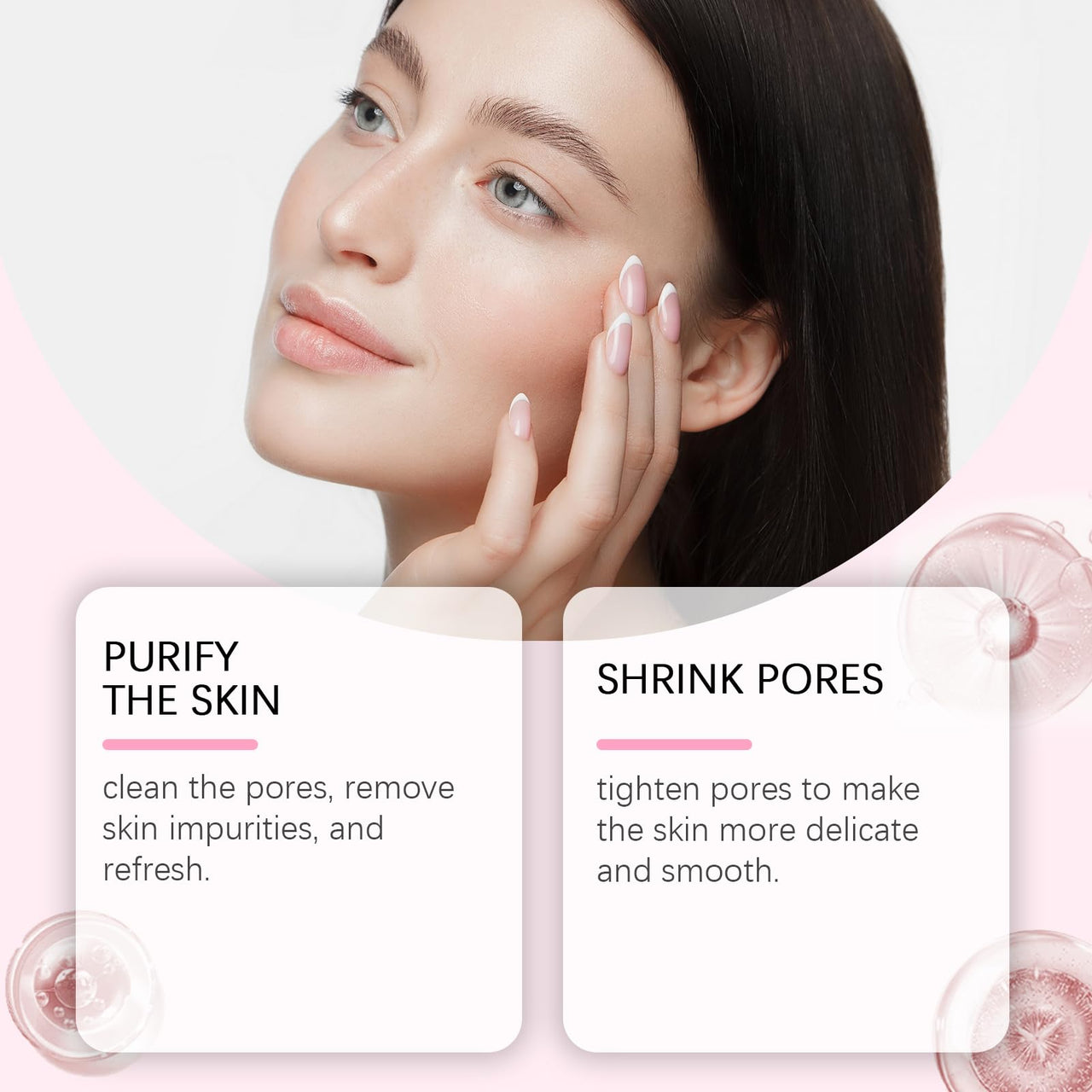 HOYGI pink clay face mask texture image
