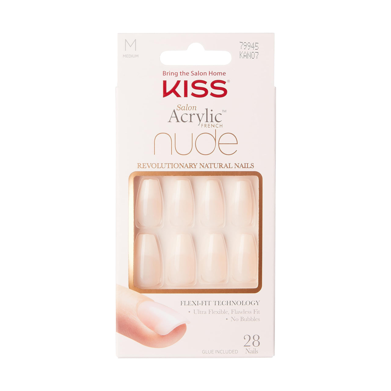 Kiss Salon Acrylic French Manicure Set, gel nail wraps – french long – CrazyGels