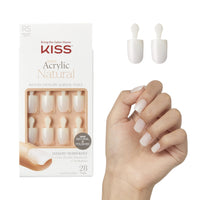 Thumbnail for KISS Salon Acrylic Natural Press On Nails, Nail glue included, 'Rare', Nude, Short Size, Squoval Shape, Includes 28 Nails, 2g Glue, 1 Manicure Stick, 1 Mini File | Premium Nail Wraps - Premium Nail Wraps, Salon-Quality, Easy Application