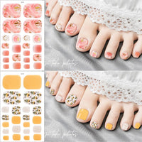 Thumbnail for KTAABTR 8 Sheets Toenail Nail Nail Wraps Self-Adhesive Nail Nail Wraps With Daisy Flowers Design - DIY Gel Polish Strips for Women Girls Toe Nail Decorations