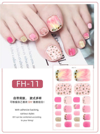 Thumbnail for 8 Sheets Color Flower Toe Nail Nail Wraps for Short Nails Rainbow Gel Nail Strips Self-Adhesive Star Toenail Decals Marble Designs Nail Polish Nail Nail Wraps Black Green Pink Brown Toe Nails Strips Manicure