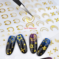 Thumbnail for 30 Sheets White Nail Nail Nail Wraps and 12 Sheets Gold Nail Nail Nail Wraps