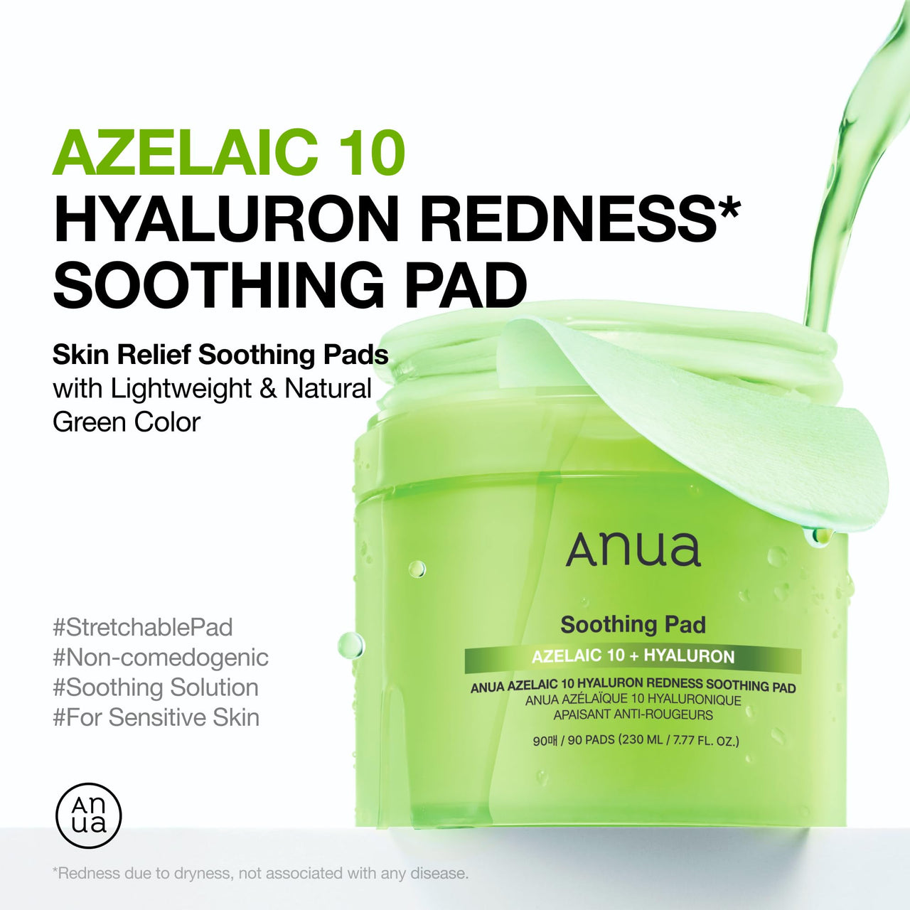 Anua Azelaic Acid Redness Soothing Prep & Boost Duo, Soothing & Calming Synergy, Spot care with Mini Sheet mask for Day & Night Routine, Korean skincare set