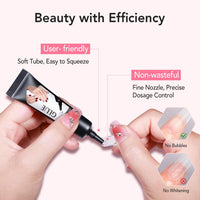 Thumbnail for Curvlife Newly Upgraded Quick Drying 10g Semi Solid Nail Glue with 10ml Remover for Press On Nails Tips No Need for UV Lamp Long Lasting Fake Acrylic Nails Kit Glue Gel