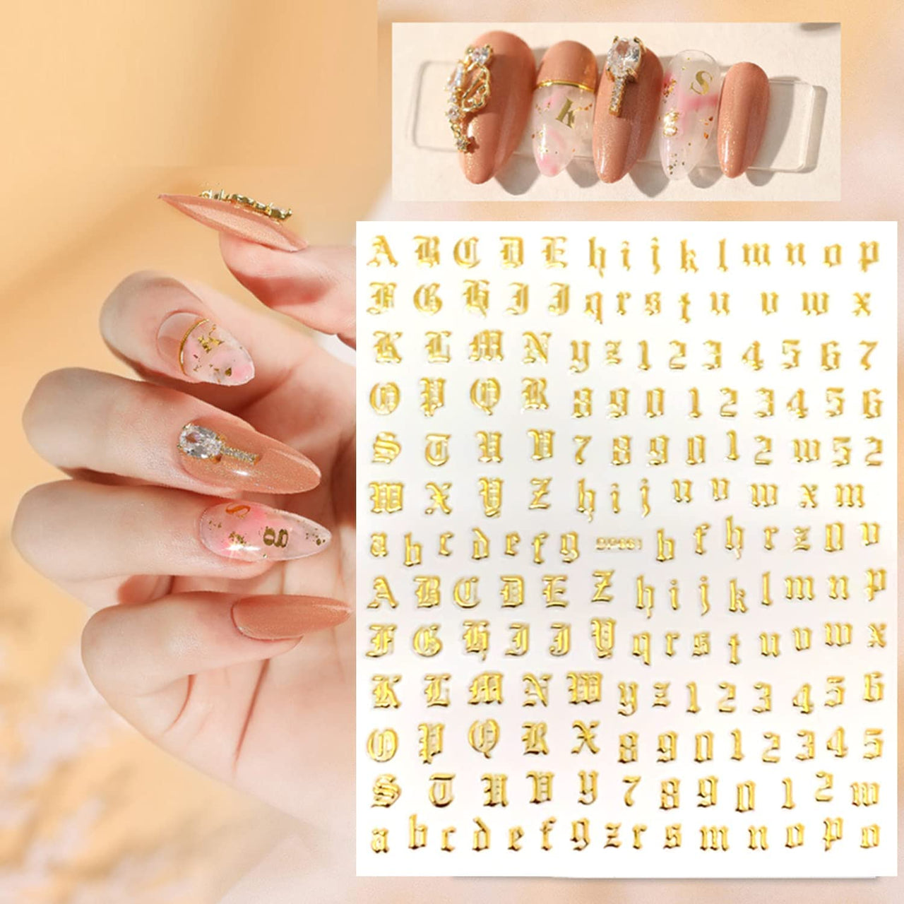 30 Sheets Gold Nail Nail Nail Wraps and 12 Sheets Gold Nail Nail Nail Wraps