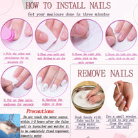 Thumbnail for Ruokexin Heart Press On Nails Medium gel nail wraps – medium long – CrazyGels