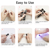 Thumbnail for DUKASOU Semi Cured Gel Nail Strips | 28 pcs Gel Nails Strips Work with Any UV Lamps, Long Lasting UV Nail Nail Nail Wraps for Women DIY Nails Nail Wraps(Pink Flower)