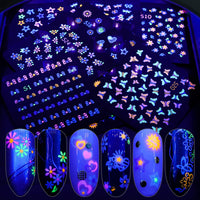 Thumbnail for 30 Sheets White Nail Nail Nail Wraps and 24 Sheets Fluorescent Nail Nail Nail Wraps