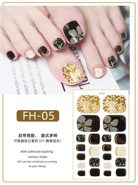 Thumbnail for 8 Sheets Color Flower Toe Nail Nail Wraps for Short Nails Rainbow Gel Nail Strips Self-Adhesive Star Toenail Decals Marble Designs Nail Polish Nail Nail Wraps Black Green Pink Brown Toe Nails Strips Manicure